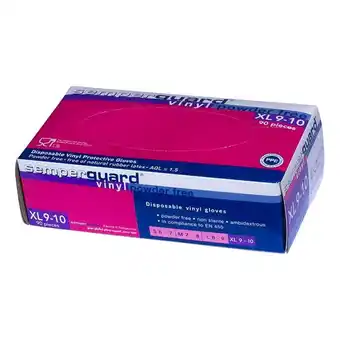 Handsker i vinyl PF 10 Semperguard - 90 stk