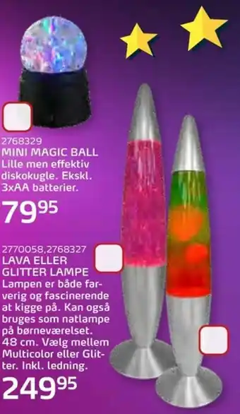 Legekæden Lava Eller Glitter Lampe tilbud