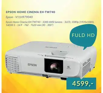 CBC Epson home cinema ehtw740 tilbud