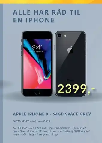 CBC Apple iphone 8 64gb space grey tilbud