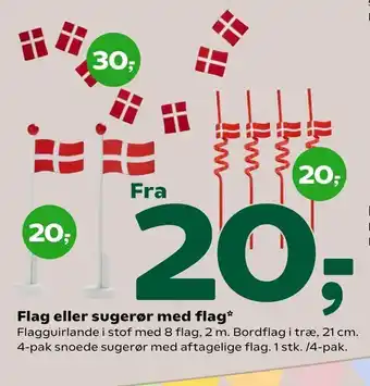 Coop 365 Flag eller sugerør med flag tilbud