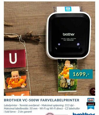 CBC Brother vc-500w farvelabelprinter tilbud
