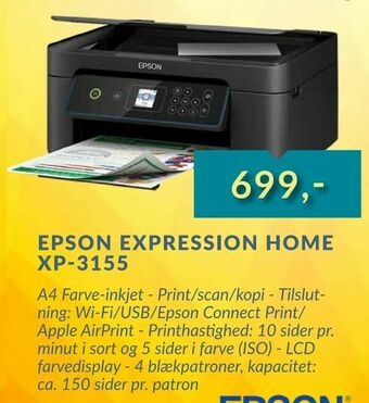 Tjdata Epson expression home xp-3155 tilbud