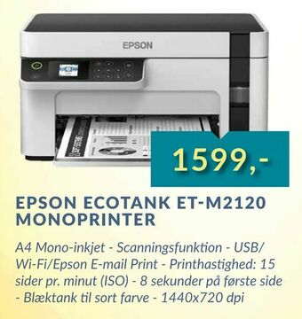 CBC Epson ecotank et-m2120 monoprinter tilbud
