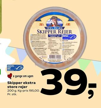 Coop 365 Skipper ekstra store rejer tilbud