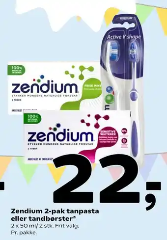 Zendium 2-pak tanpasta eller tandbørster