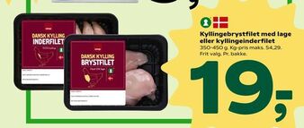 Coop 365 Kyllingebrystfilet med lage eller kyllingeinderfilet tilbud
