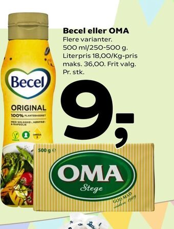 Coop 365 Becel eller OMA tilbud