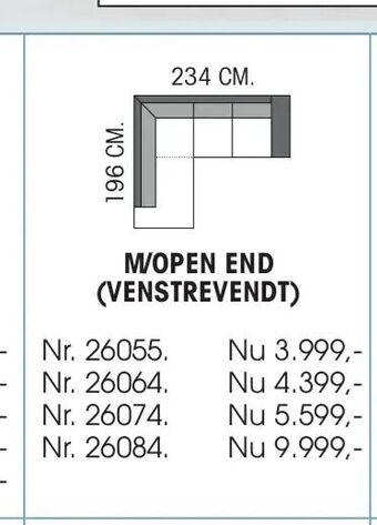 Daells Bolighus M/open end (venstrevendt) tilbud