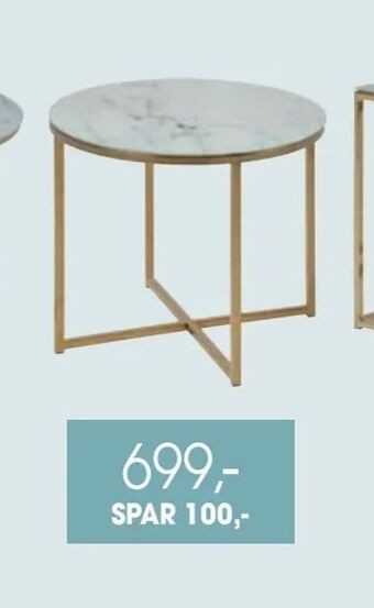 Borde med marmortryk
