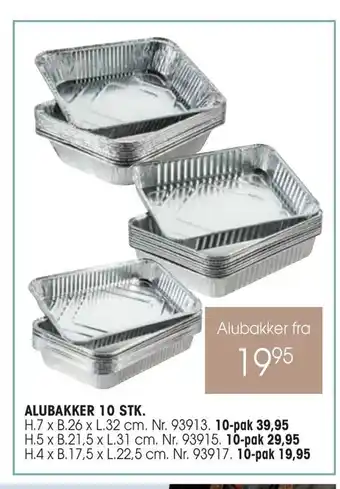 ALUBAKKER 10 stk.