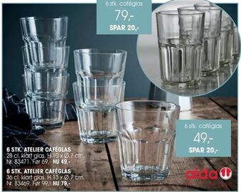 Daells Bolighus 6 stk. atelier caféglas tilbud