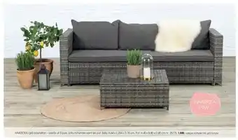 Daells Bolighus HAVESOFA i grå polyrattan tilbud