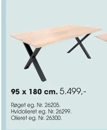Daells Bolighus Plankebord 95 x 180 cm tilbud