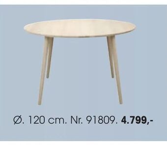 Daells Bolighus Bordplade: Massiv bøg, Ben: massig bøg tilbud