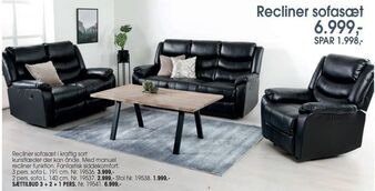 Daells Bolighus Recliner sofasæt tilbud