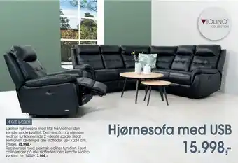 Hjørnesofa med USB
