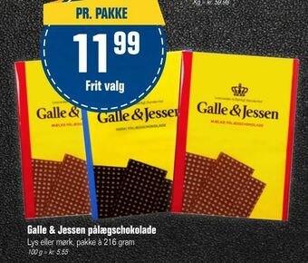 Otto Duborg Galle & Jessen pålægschokolade tilbud