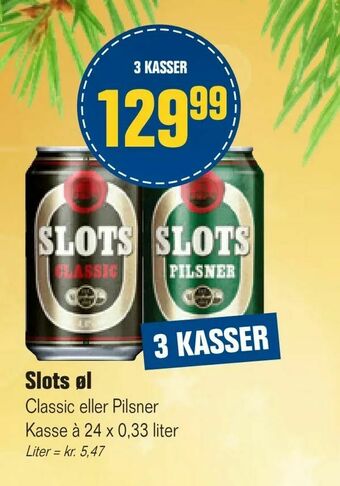 Otto Duborg Slots øl. Classic eller Pilsner tilbud