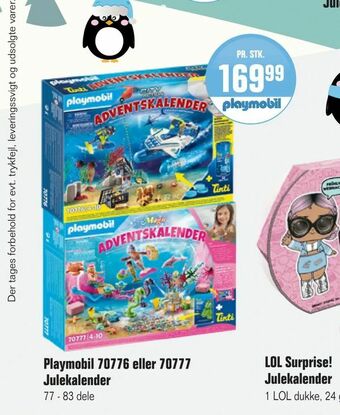 Playmobil 70776 eller 70777 Julekalender