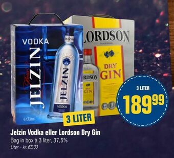 Otto Duborg Jelzin Vodka eller Lordson Dry Gin tilbud