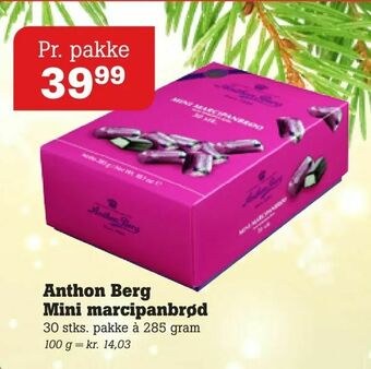 Poetzsch Padborg Anthon Berg Mini marcipanbrød tilbud