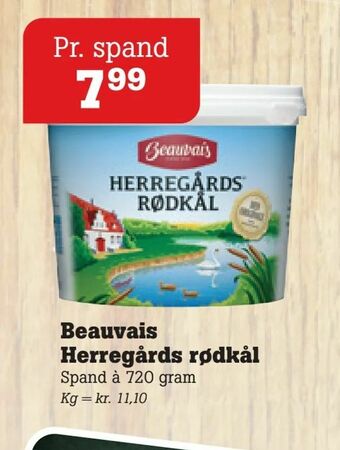 Poetzsch Padborg Beauvais Herregårds rødkål tilbud