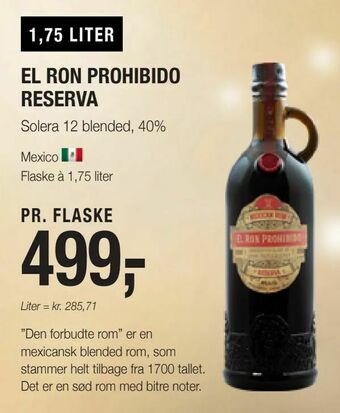 El ron prohibido reserva