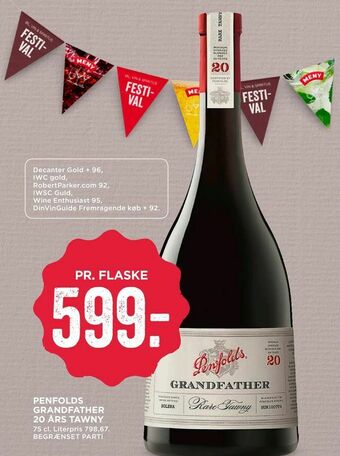 MENY Penfolds grandfather 20 års tawny tilbud