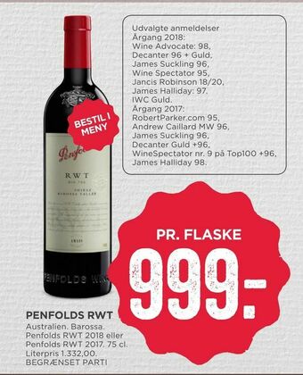 MENY Penfolds rwt tilbud