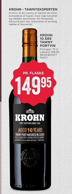 MENY Krohn 10 års tawny portvin tilbud