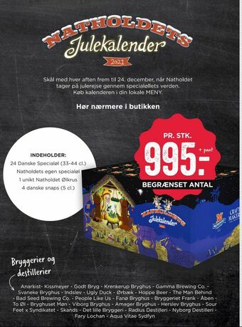 MENY Natholdets julekalender tilbud