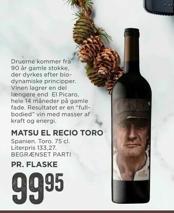 MENY Matsu el recio toro tilbud
