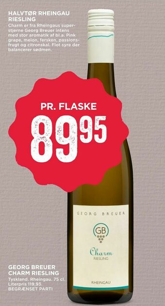MENY Georg breuer charm riesling tilbud