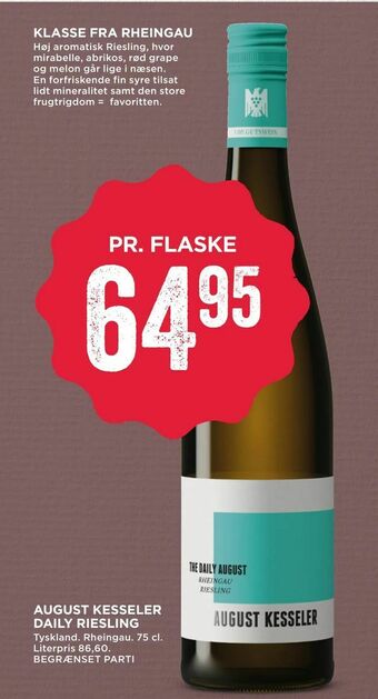 MENY August kesseler daily riesling tilbud
