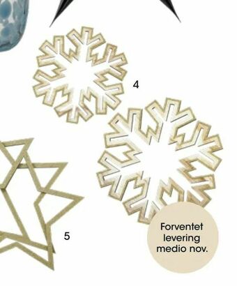 Snefnug i træ med glitterkant