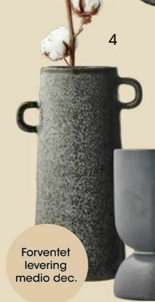 Bilka Grå vase tilbud