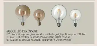 Daells Bolighus Globe led dekopære tilbud