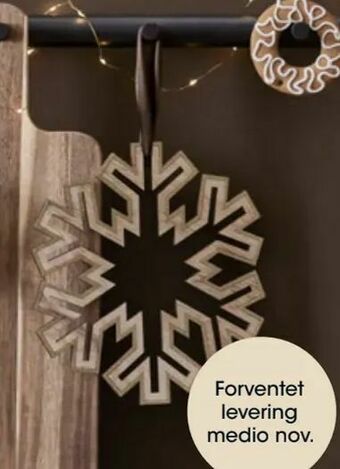 Bilka Snefnug i træ med glitterkant tilbud