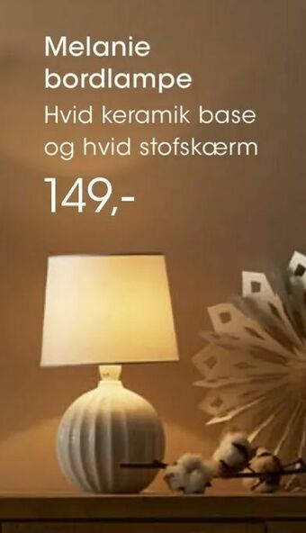 Bilka Melanie bordlampe tilbud
