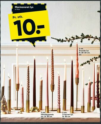 Bilka Marmoreret lys tilbud