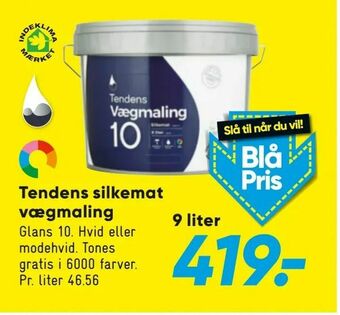 Bilka Tendens silkemat vægmaling tilbud