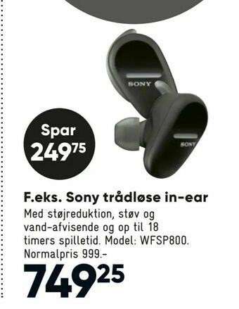 Bilka Sony trådløse in-ear tilbud