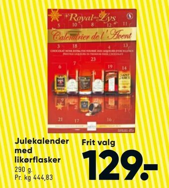 Bilka Julekalender med likør flasker tilbud