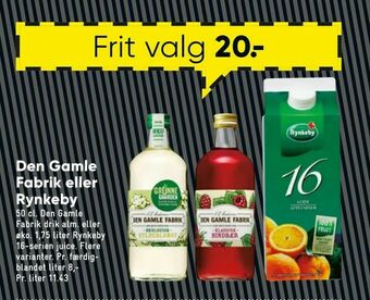 Bilka Den Gamle Fabrik eller Rynkeby tilbud