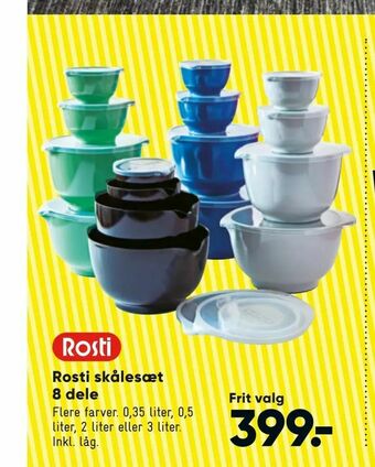 Bilka Rosti skålesæt 8 dele tilbud