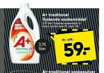 A+ traditonel flydende vaskemiddel