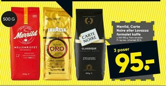 Bilka Merrild, Carte Noire eller Lavazza formalet kaffe tilbud
