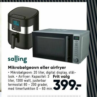 Bilka Mikrobølgeovn eller airfryer tilbud