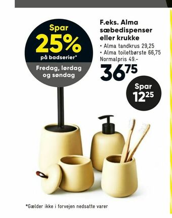 Alma sæbe dispenser eller krukke